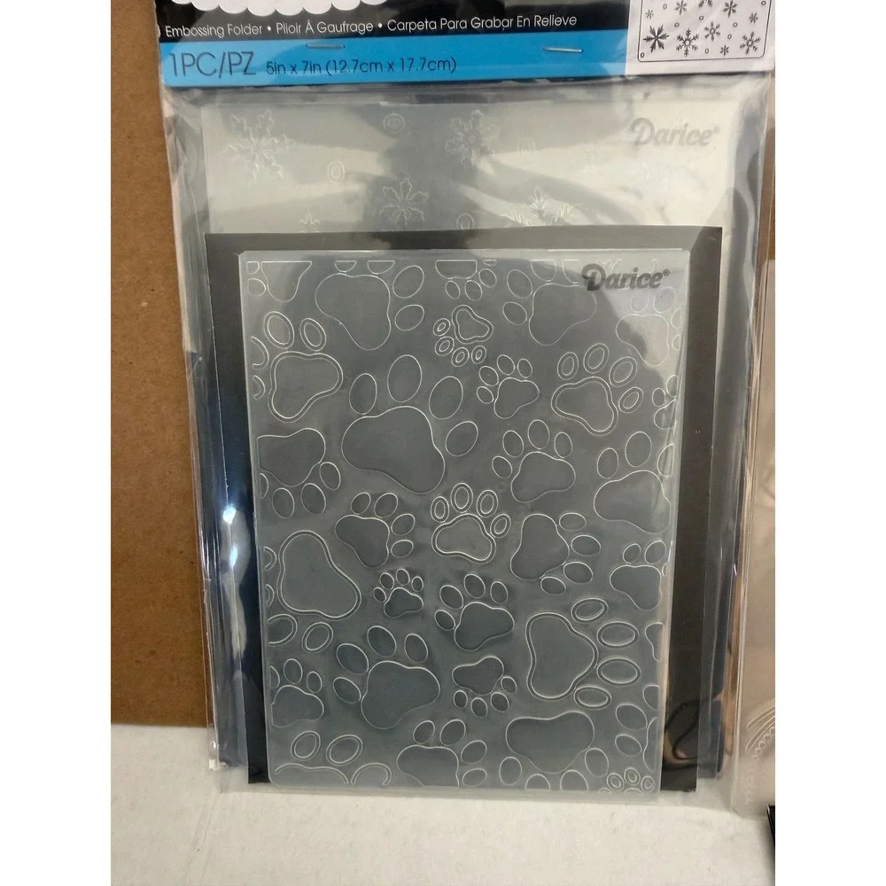 Darice Embossing Essentials Folders Lot Snowflakes Butterflies Birthday 12pc